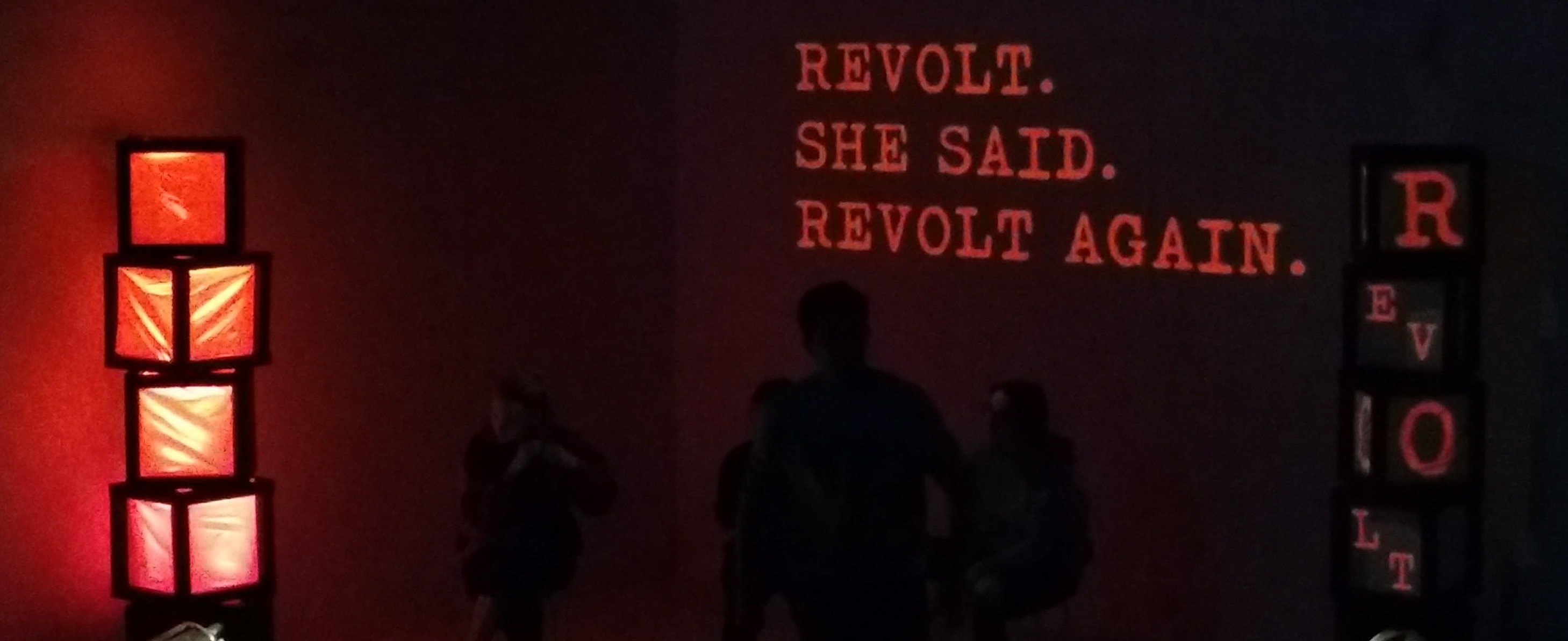 The stage for 'Revolt. She Said. Revolt Again.'